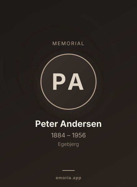 Memorial portrait of Peter Andersen
