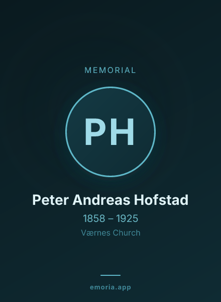 Memorial portrait of Peter Andreas Hofstad