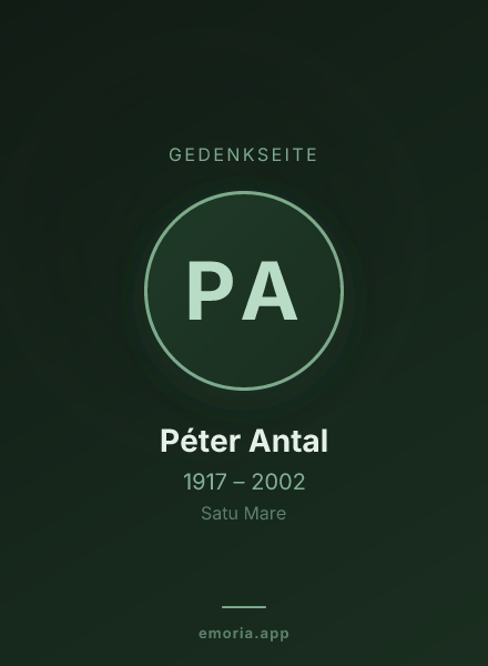 Gedenkportrait von Péter Antal