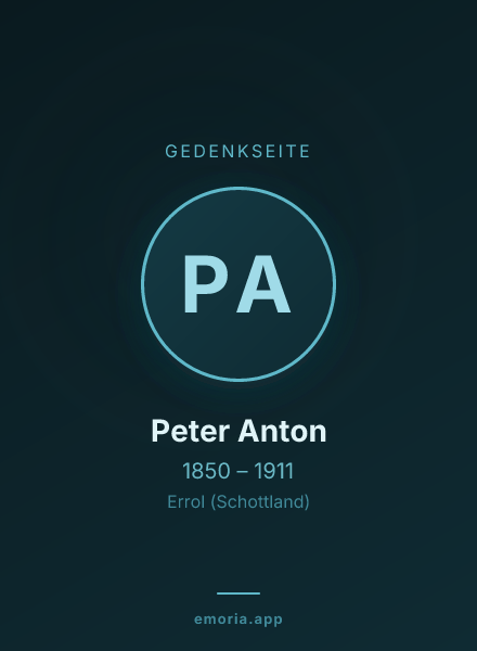 Gedenkportrait von Peter Anton