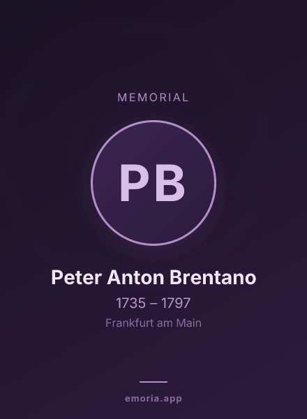Memorial portrait of Peter Anton Brentano