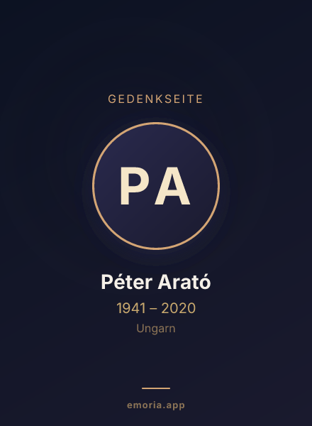 Gedenkportrait von Péter Arató
