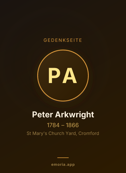 Gedenkportrait von Peter Arkwright