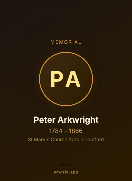 Memorial portrait of Peter Arkwright