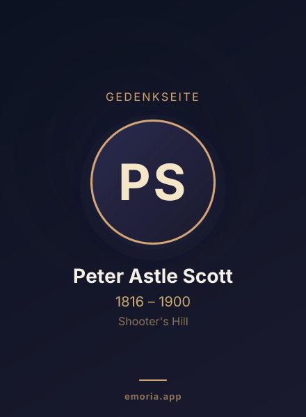 Gedenkportrait von Peter Astle Scott