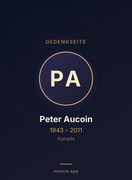 Gedenkportrait von Peter Aucoin