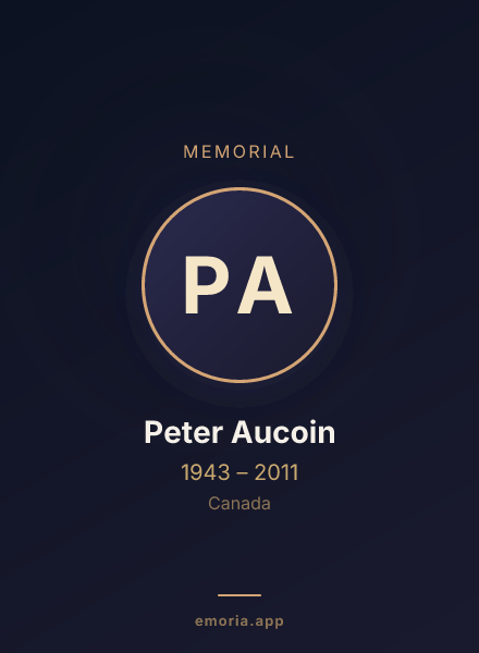 Memorial portrait of Peter Aucoin