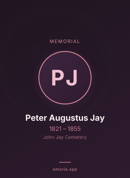 Memorial portrait of Peter Augustus Jay