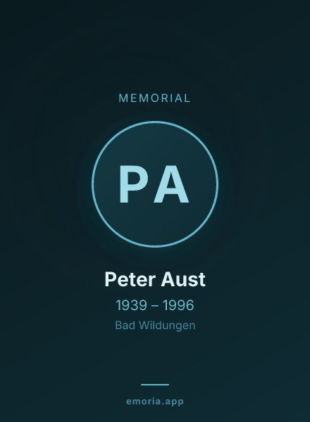 Memorial portrait of Peter Aust