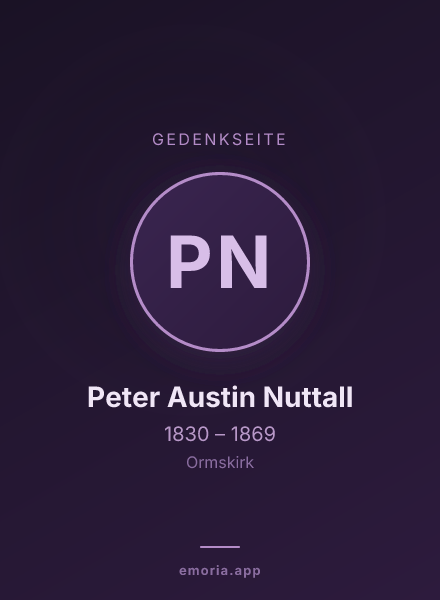 Gedenkportrait von Peter Austin Nuttall