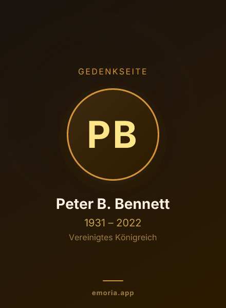 Gedenkportrait von Peter B. Bennett