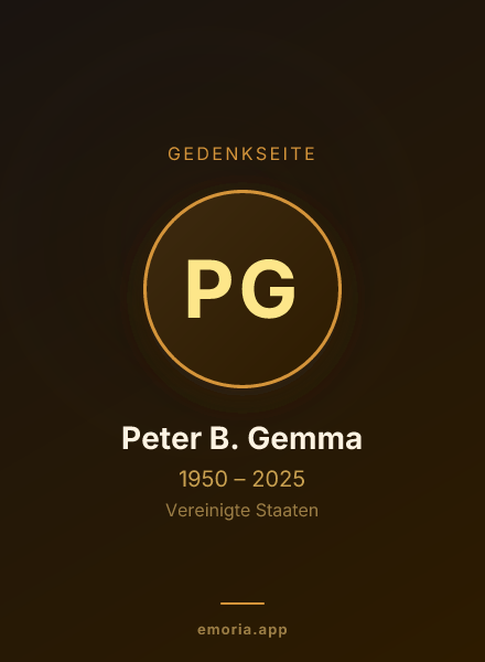 Gedenkportrait von Peter B. Gemma
