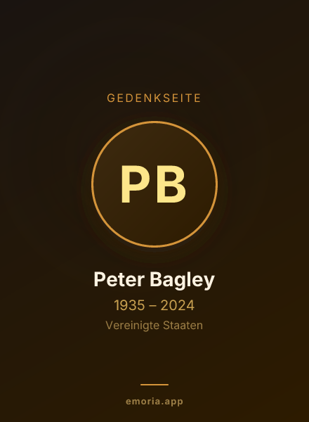 Gedenkportrait von Peter Bagley