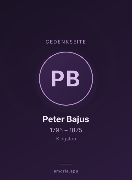 Gedenkportrait von Peter Bajus