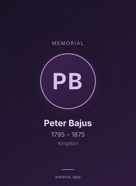 Memorial portrait of Peter Bajus