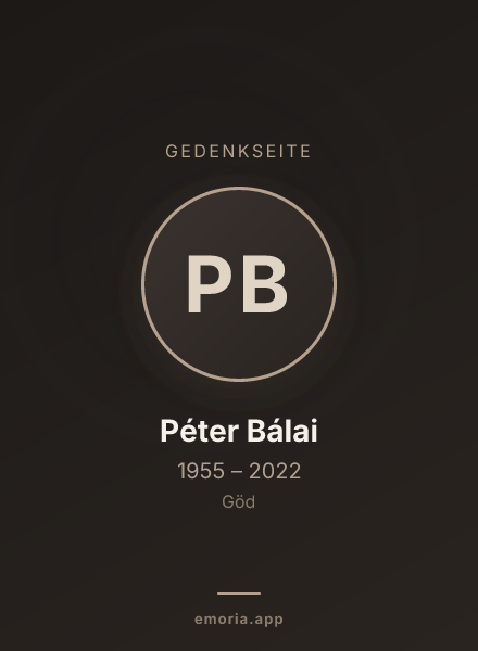 Gedenkportrait von Péter Bálai