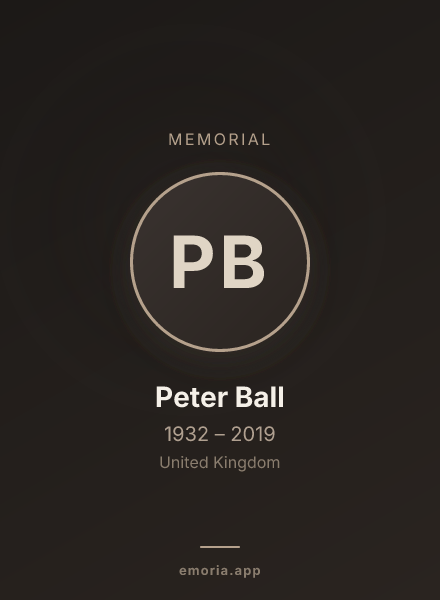Memorial portrait of Peter Ball