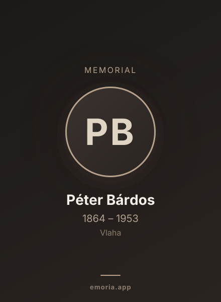 Memorial portrait of Péter Bárdos