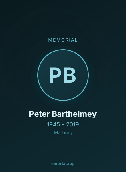 Memorial portrait of Peter Barthelmey