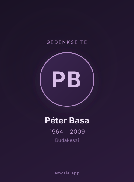 Gedenkportrait von Péter Basa