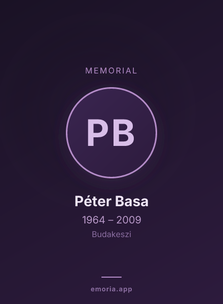 Memorial portrait of Péter Basa