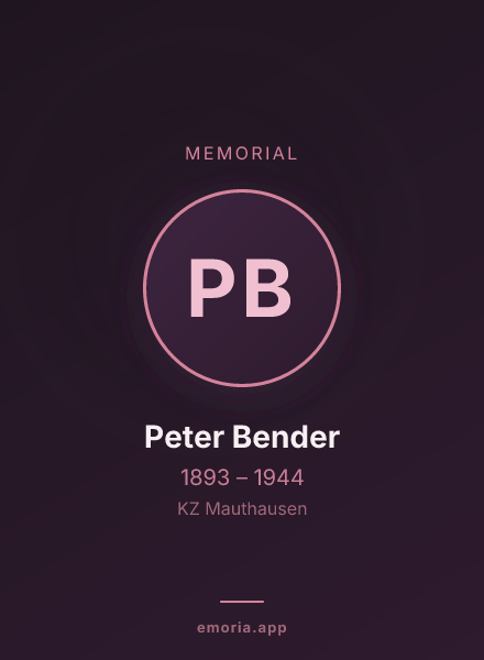 Memorial portrait of Peter Bender