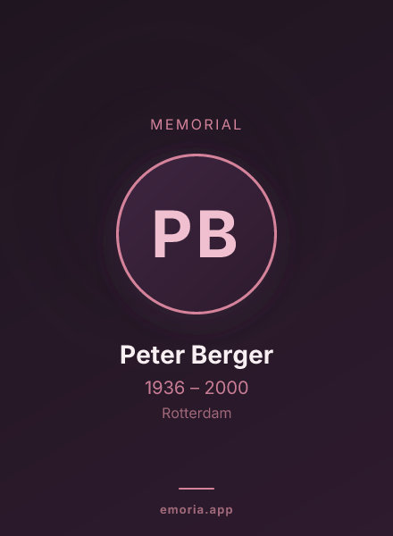 Memorial portrait of Peter Berger