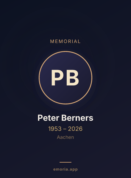 Memorial portrait of Peter Berners