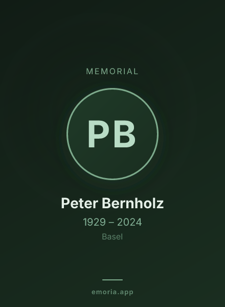 Memorial portrait of Peter Bernholz