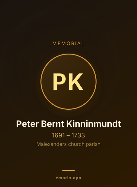 Memorial portrait of Peter Bernt Kinninmundt
