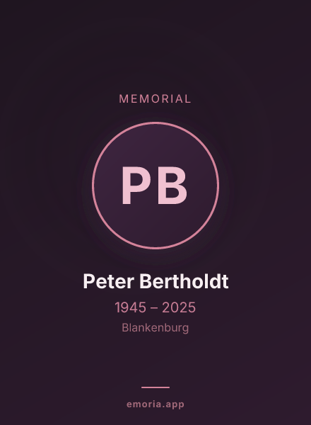 Memorial portrait of Peter Bertholdt