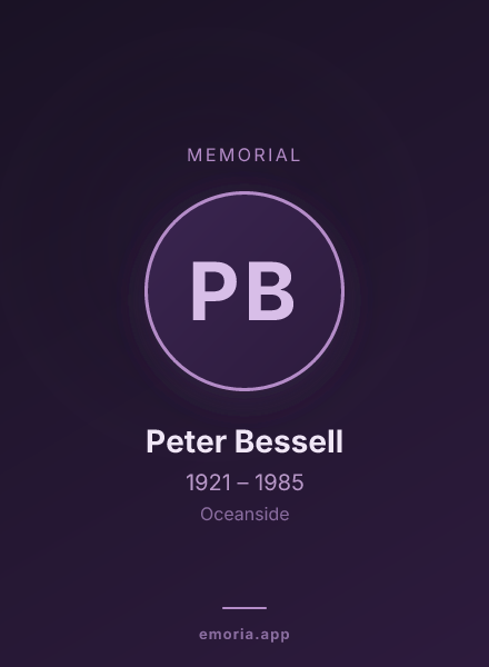 Memorial portrait of Peter Bessell