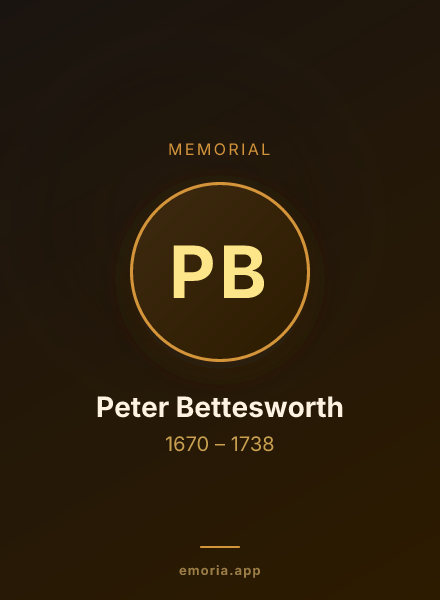 Memorial portrait of Peter Bettesworth