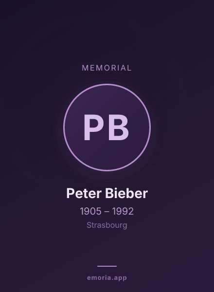 Memorial portrait of Peter Bieber