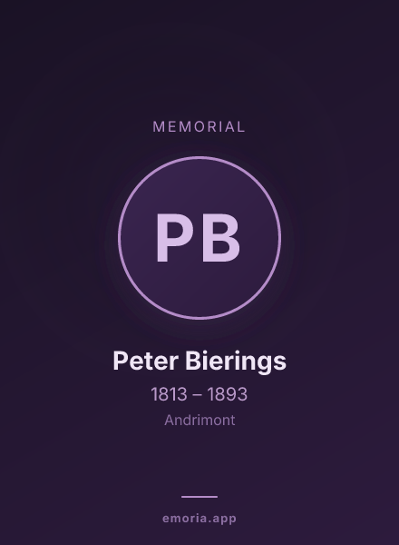 Memorial portrait of Peter Bierings
