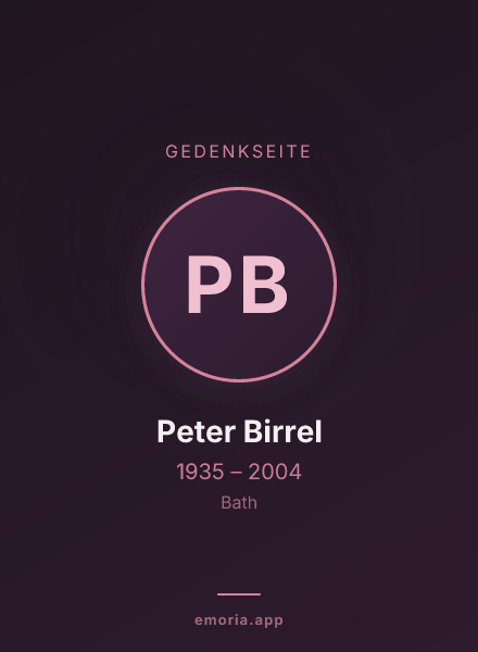Gedenkportrait von Peter Birrel