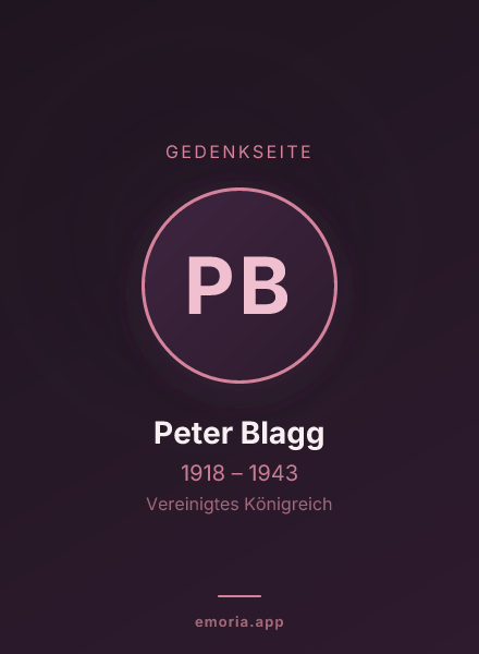 Gedenkportrait von Peter Blagg