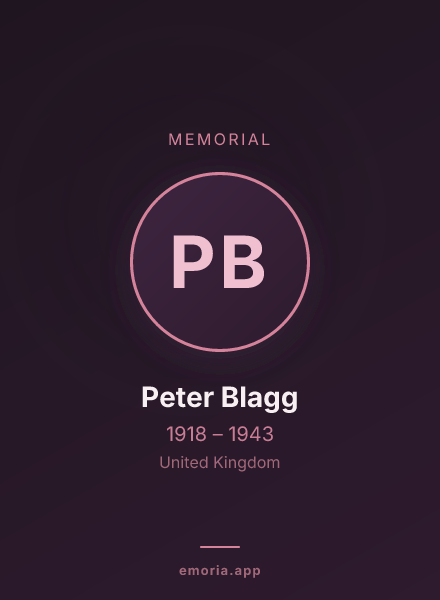 Memorial portrait of Peter Blagg