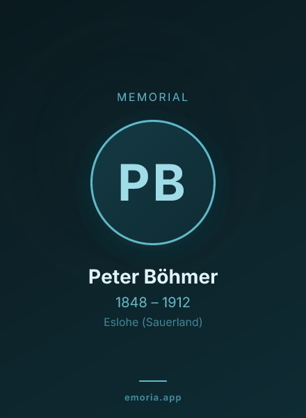 Memorial portrait of Peter Böhmer