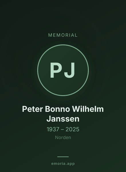 Memorial portrait of Peter Bonno Wilhelm Janssen