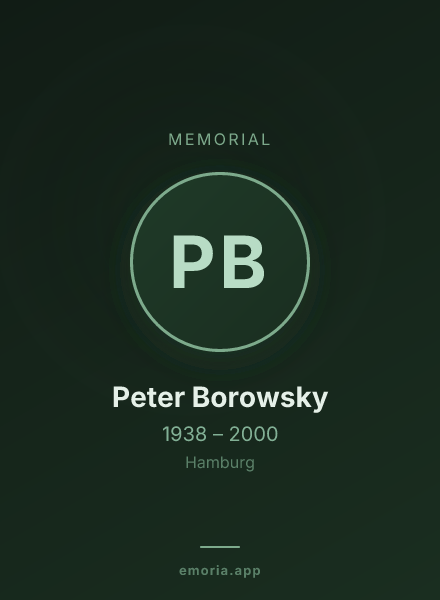Memorial portrait of Peter Borowsky