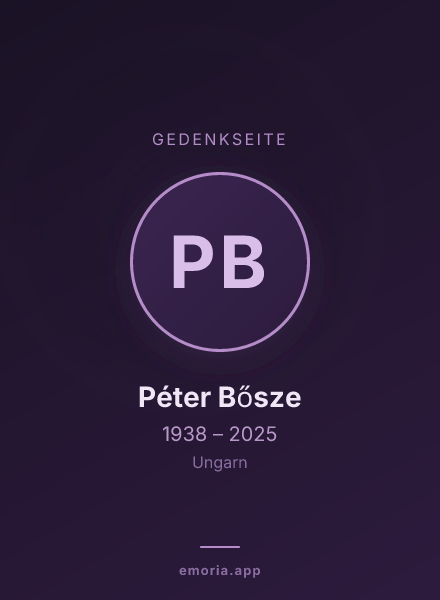 Gedenkportrait von Péter Bősze