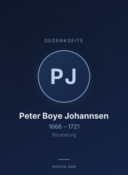 Gedenkportrait von Peter Boye Johannsen