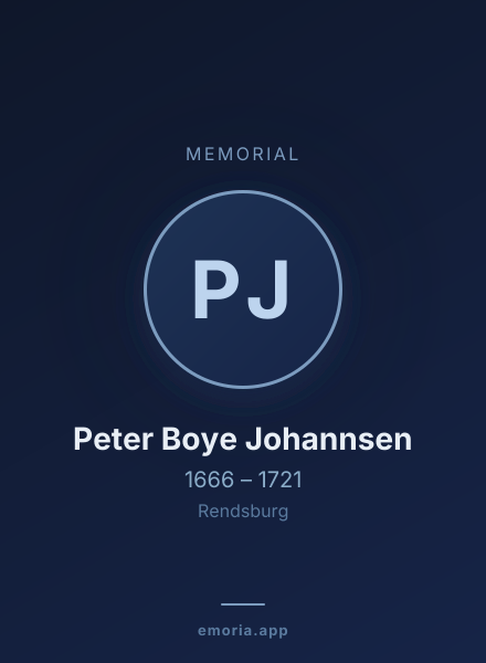 Memorial portrait of Peter Boye Johannsen