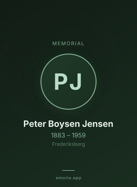 Memorial portrait of Peter Boysen Jensen