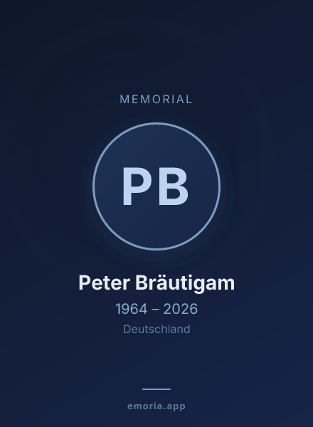 Memorial portrait of Peter Bräutigam
