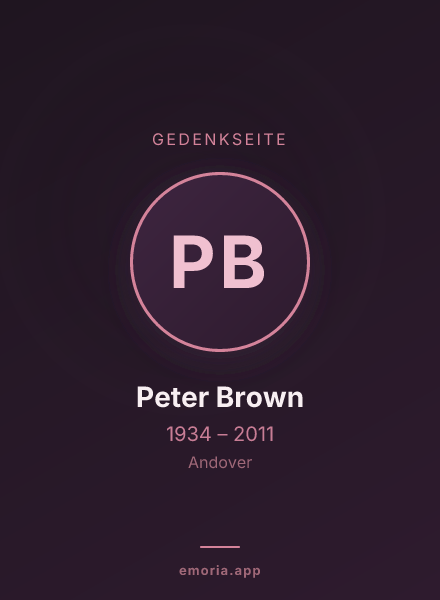 Gedenkportrait von Peter Brown