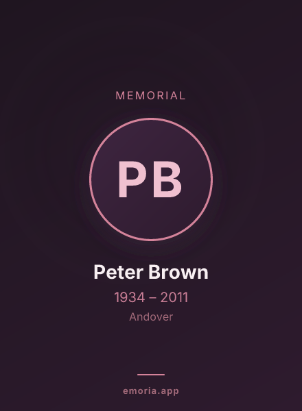 Memorial portrait of Peter Brown