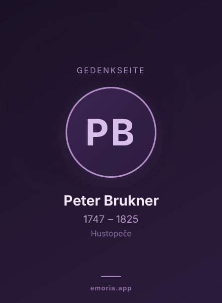 Gedenkportrait von Peter Brukner