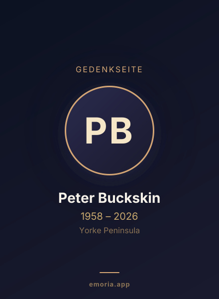 Gedenkportrait von Peter Buckskin